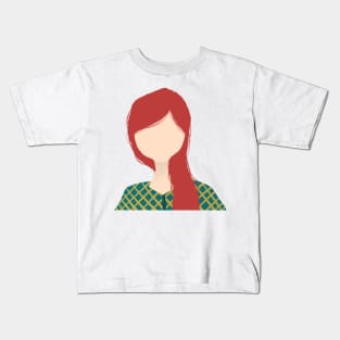 No Face Red Hair Kids T-Shirt